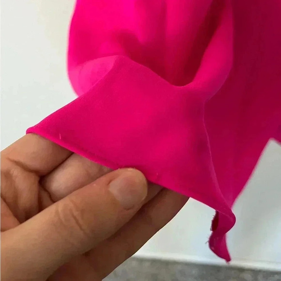 JayGodfrey Fuchsia Ruffle Fit & Flare Mini Dress Women’s Size 10 - Picture 15 of 16